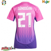 Camiseta Alemania Ilkay Gundogan #21 Visitante Equipación para mujer Eurocopa 2024 manga corta